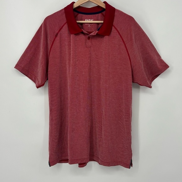 RHÔNE 2pc Navy and Red Polo men’s Shirt Sz XL performance golf lot - Picture 2 of 16